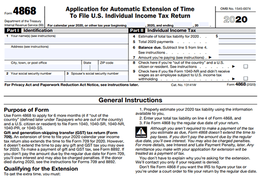 form 4868 address